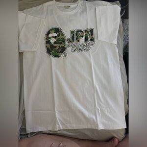 Authenticated 🔥🔥🔥BAPE ABC Camo Jpn Katakana Tee 'White'